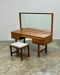 MID-CENTURY DRESSING TABLE & STOOL