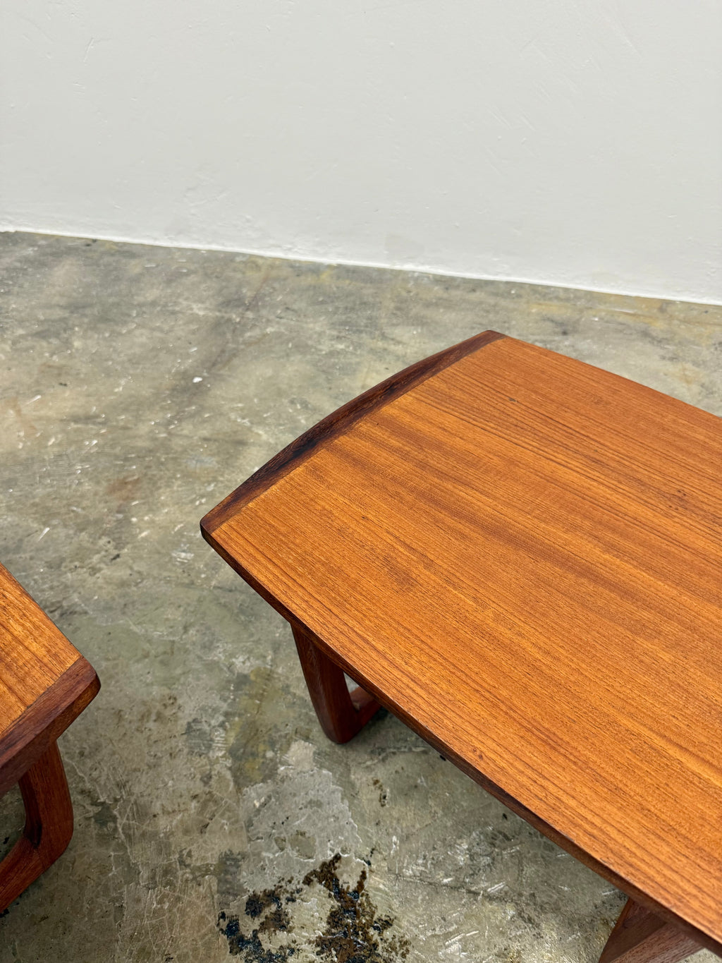 3 x DANISH TEAK SIDE TABLE SET