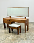 MID-CENTURY DRESSING TABLE & STOOL IN KIAAT