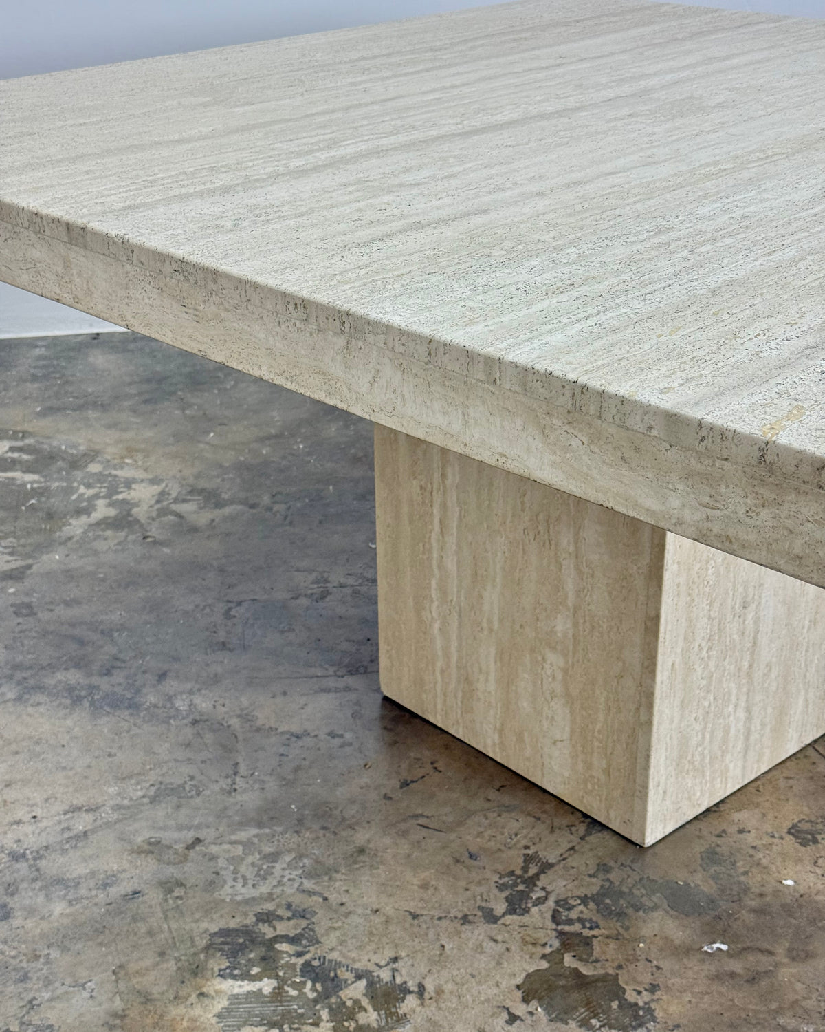 VINTAGE TRAVERTINE DINING TABLE