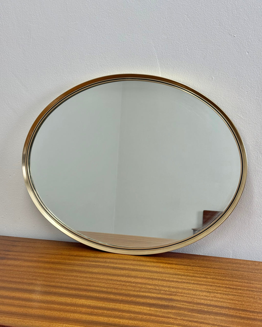 RETRO SOLID BRASS OVAL MIRROR