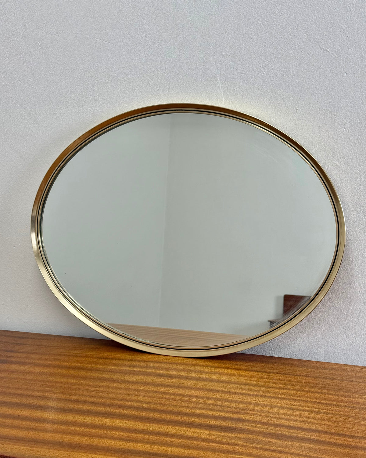 RETRO SOLID BRASS OVAL MIRROR