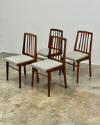 SET OF 4 MID-CENTURY DINING CHAIRS IN SAPELE MAHOGANY
