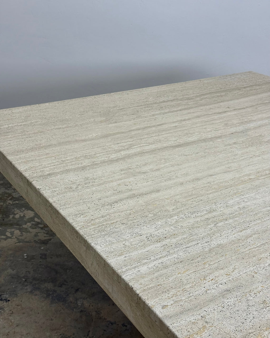 VINTAGE TRAVERTINE DINING TABLE