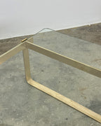 VINTAGE BRASS & GLASS COFFEE TABLE