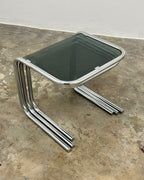RETRO SET OF 3 CHROME NESTING TABLES