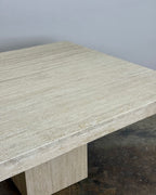 VINTAGE TRAVERTINE DINING TABLE