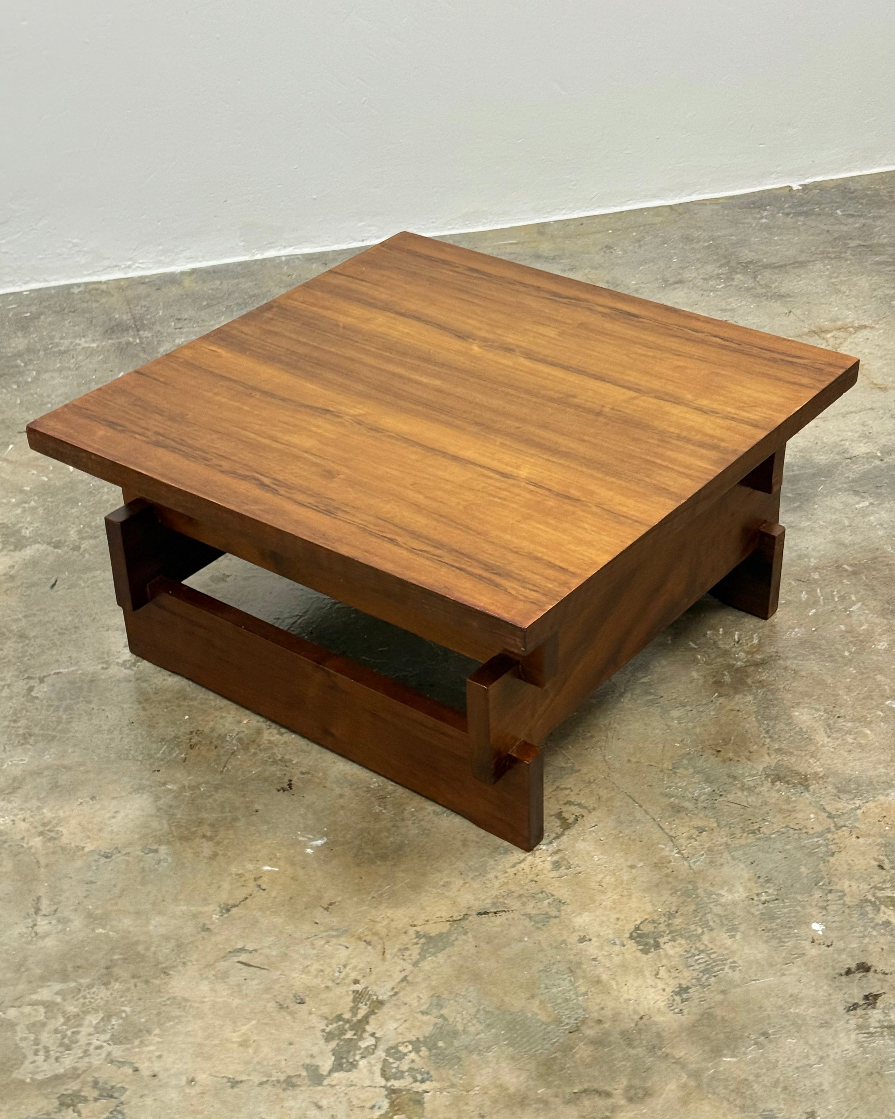 MID-CENTURY IMBUIA COFFEE TABLE