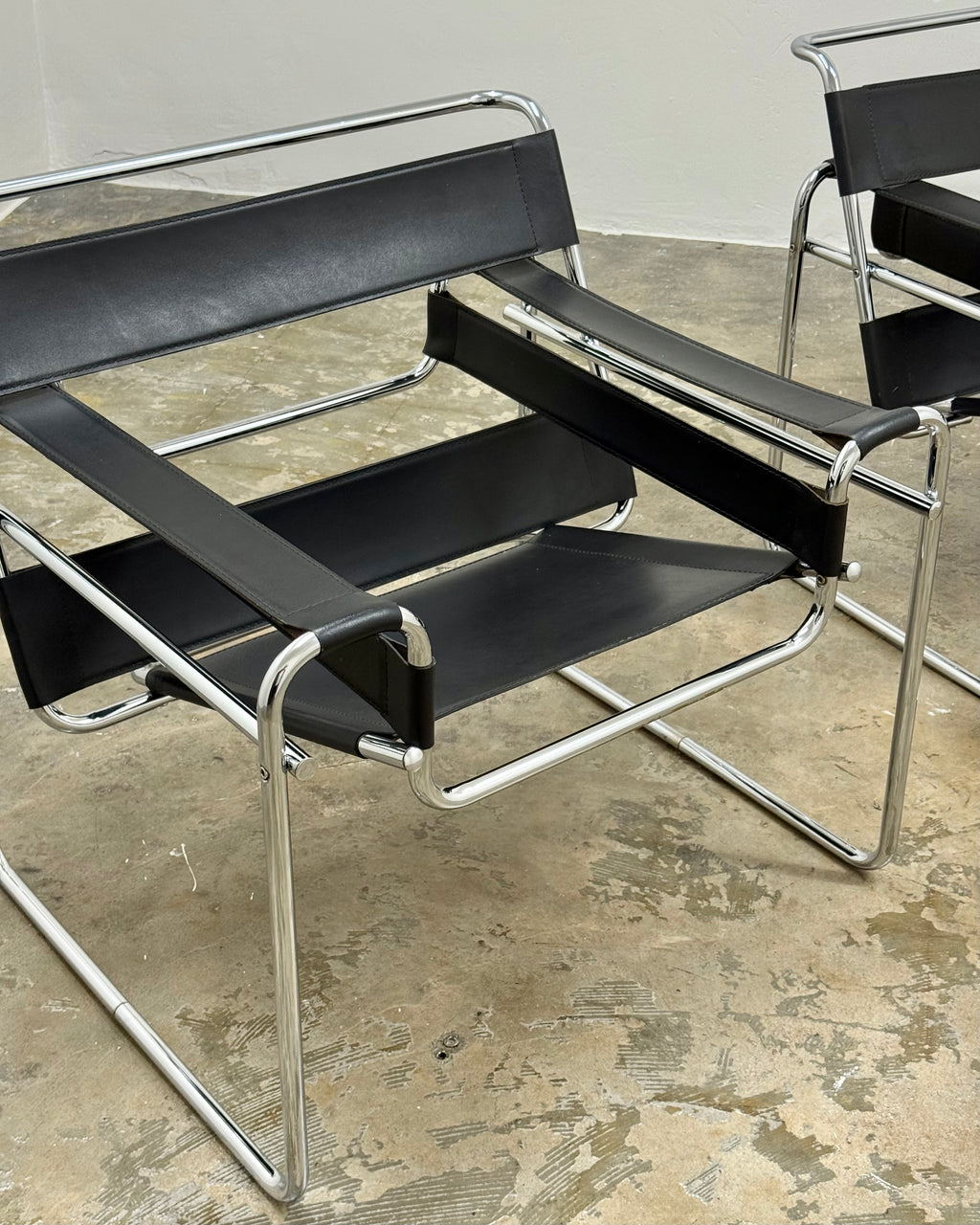 PAIR OF WASSILY STYLE CHAIRS