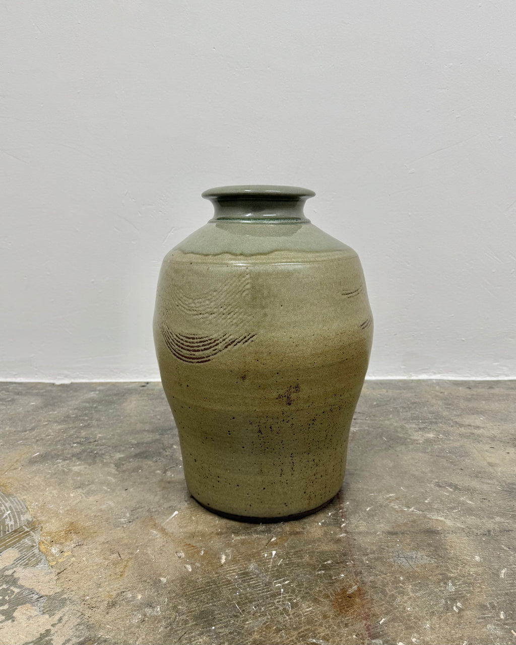 VINTAGE STONEWARE VASE