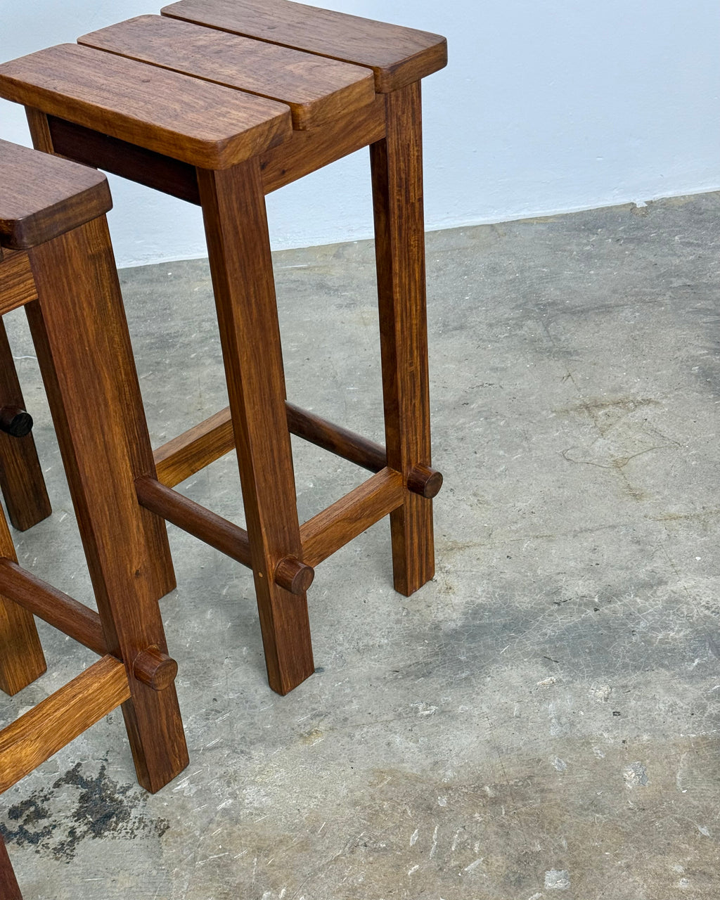 SET OF 4 X BAR STOOLS BY JOHN TABRAHAM FOR KALLENBACH