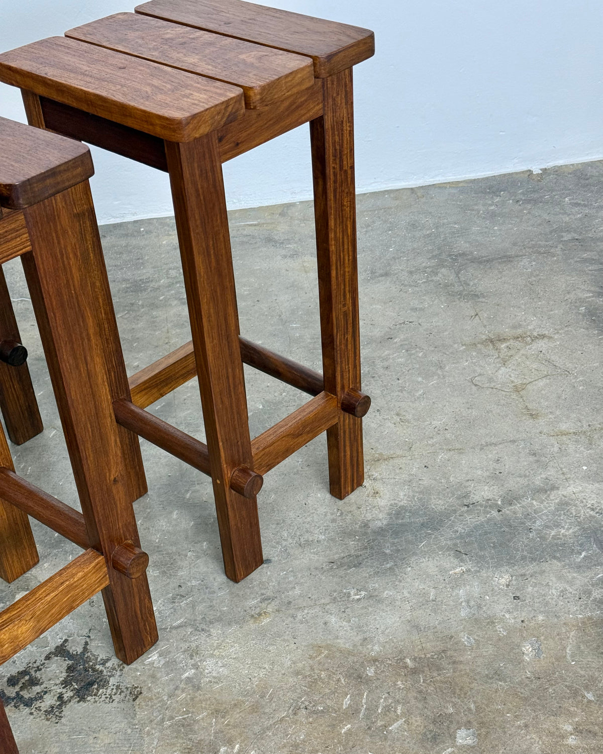 SET OF 4 X BAR STOOLS BY JOHN TABRAHAM FOR KALLENBACH