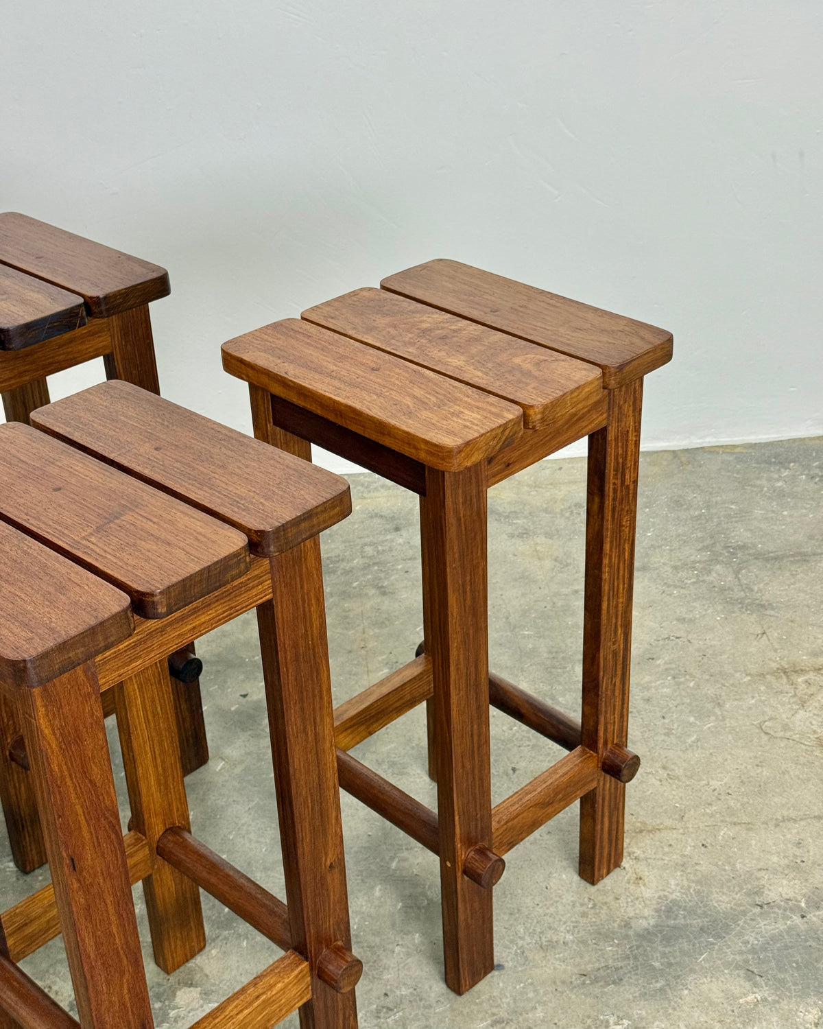 SET OF 4 X BAR STOOLS BY JOHN TABRAHAM FOR KALLENBACH