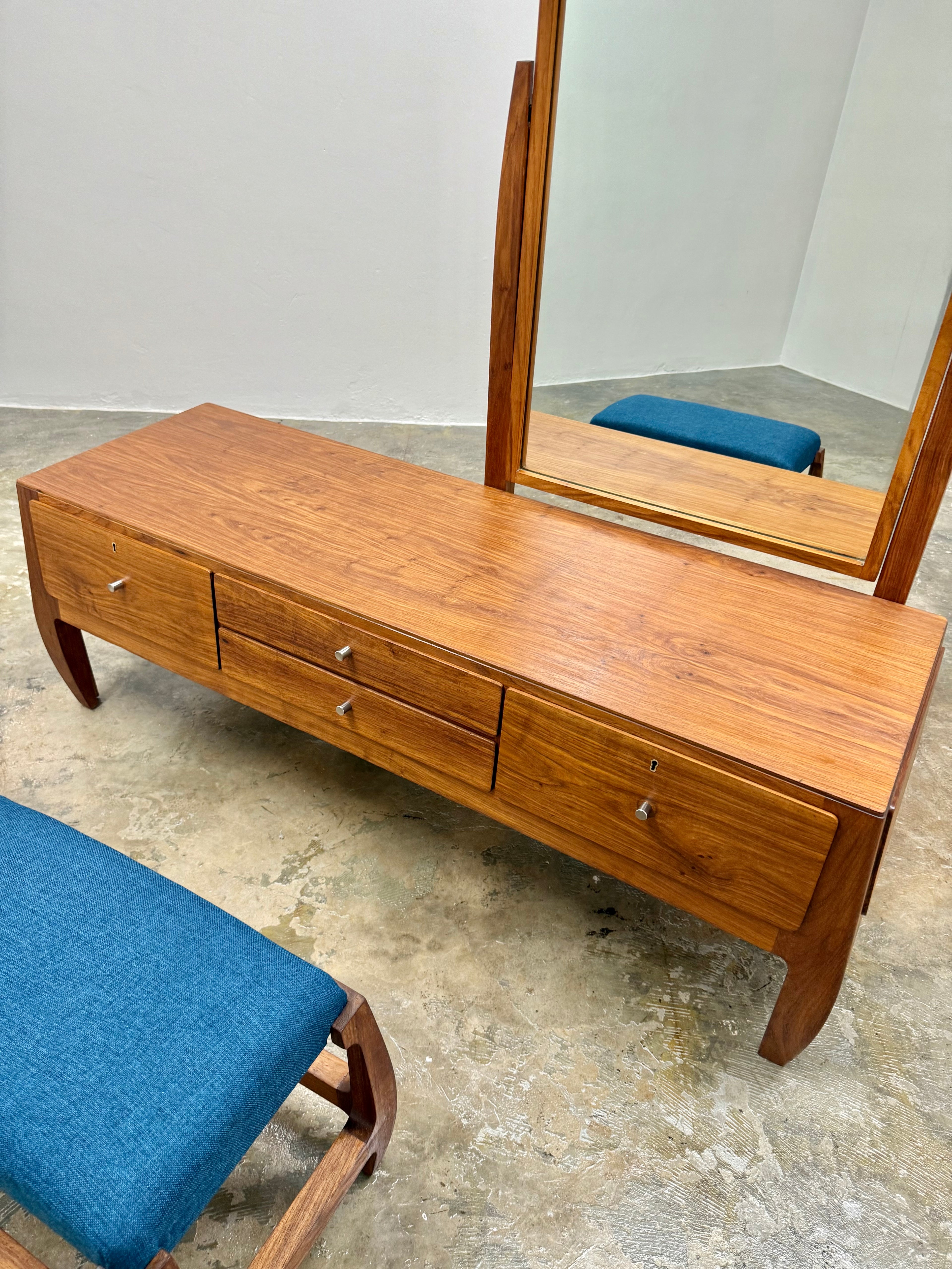 ARTECASA DRESSING TABLE, MIRROR & STOOL