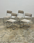 RETRO CHROME 4 SEATER DINING SET