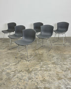 6 x ORIGINAL BERTOIA PLASTIC SIDE CHAIRS - KNOLL