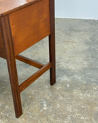 MID-CENTURY TEAK DRESSING TABLE & STOOL
