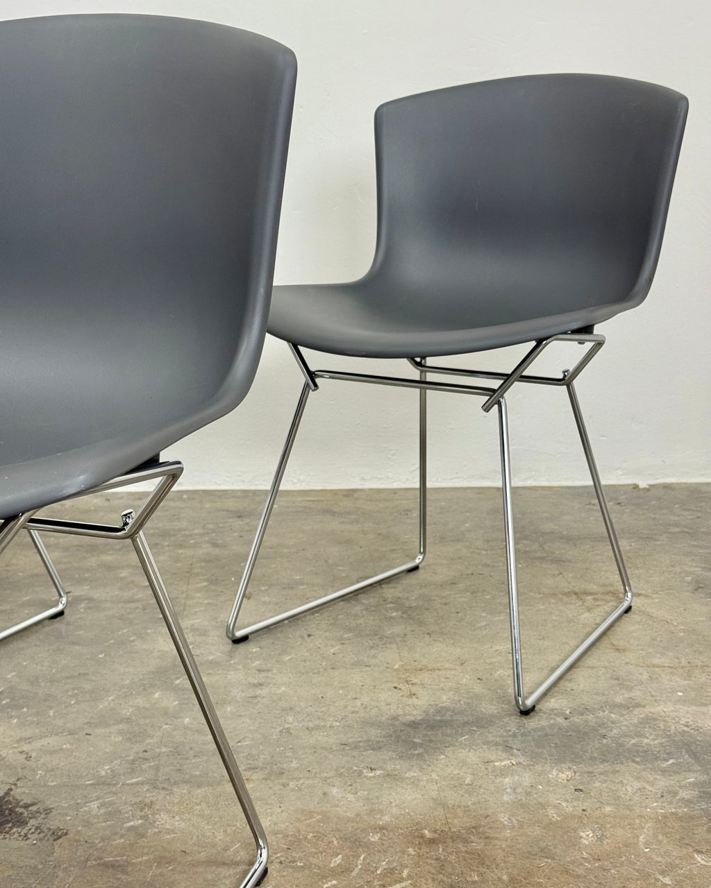 6 x ORIGINAL BERTOIA PLASTIC SIDE CHAIRS - KNOLL