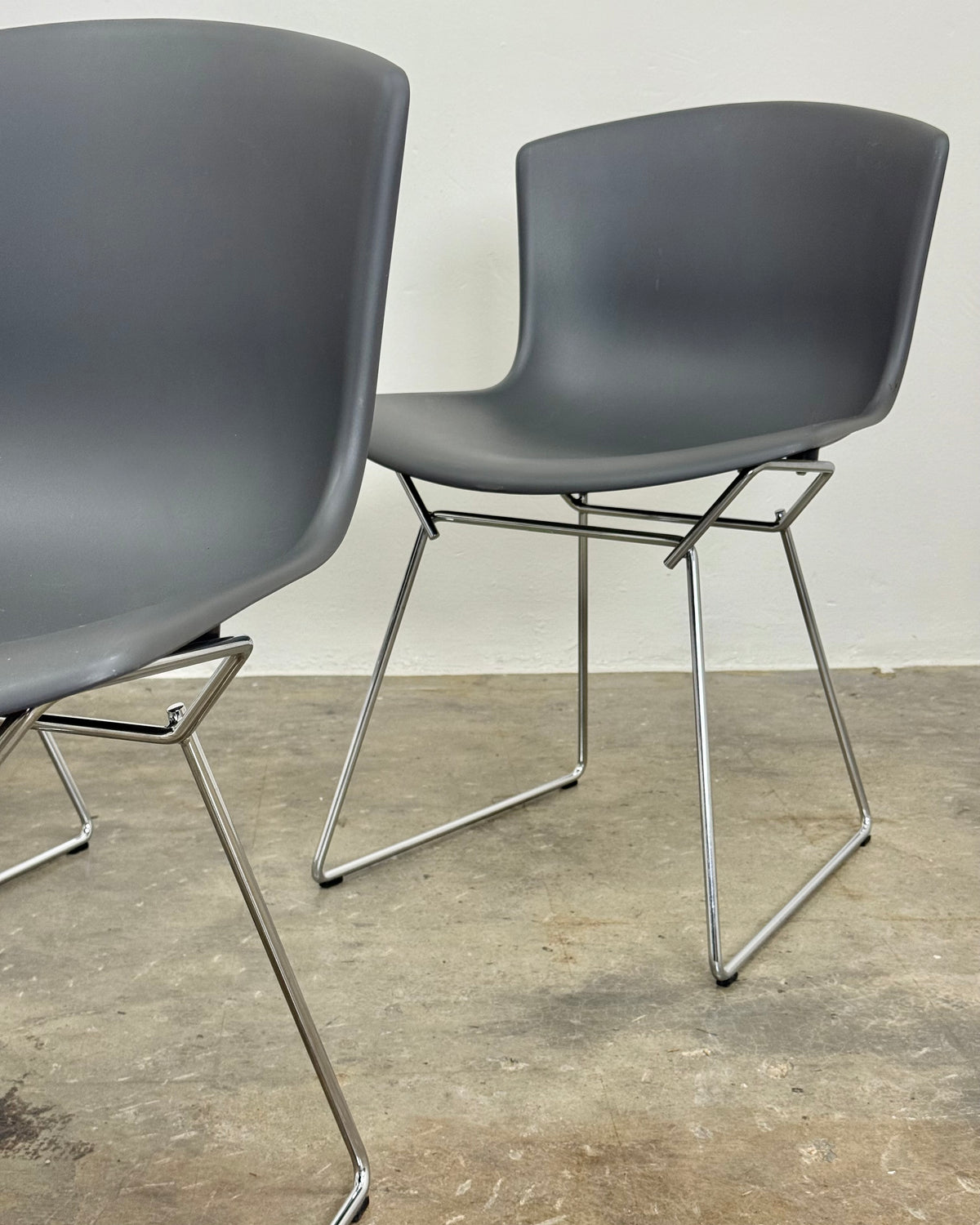 6 x ORIGINAL BERTOIA PLASTIC SIDE CHAIRS - KNOLL
