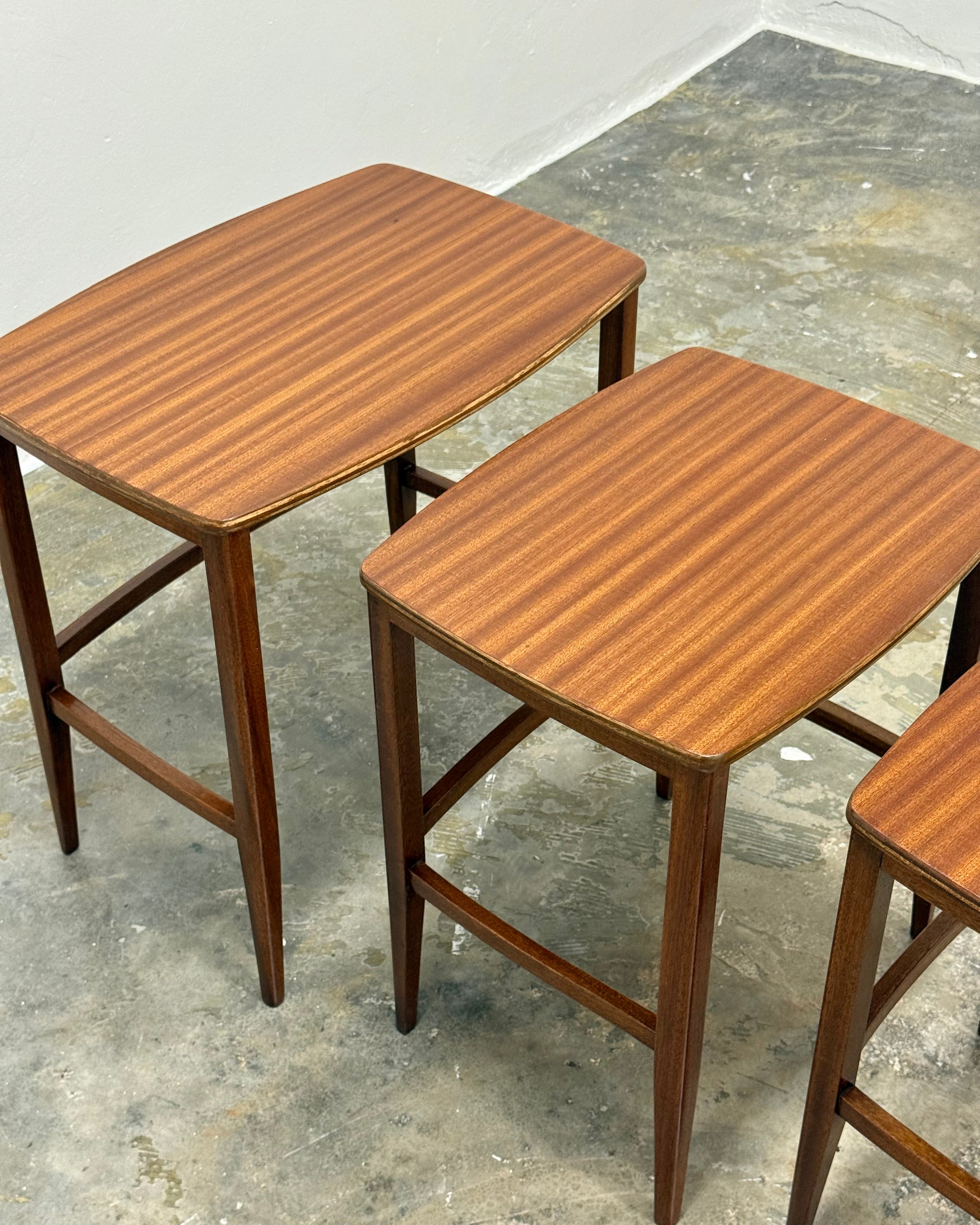 TRIO OF NESTING TABLES BY DS VORSTER