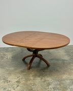 MID-CENTURY ROUND DINING TABLE (EXTENDABLE)
