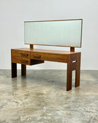 MID-CENTURY DRESSING TABLE & STOOL IN KIAAT