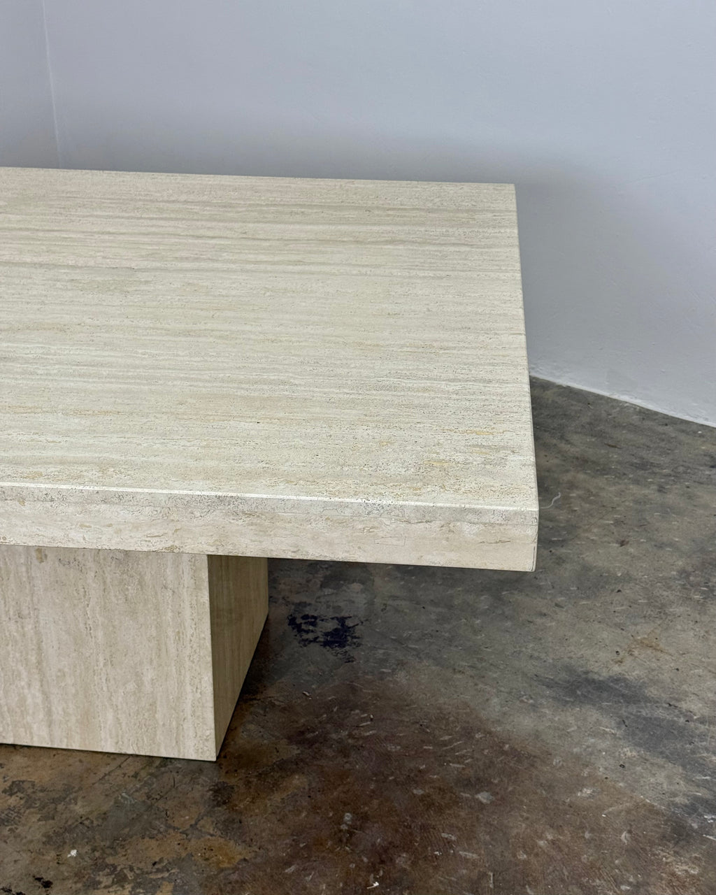 VINTAGE TRAVERTINE DINING TABLE