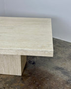 VINTAGE TRAVERTINE DINING TABLE