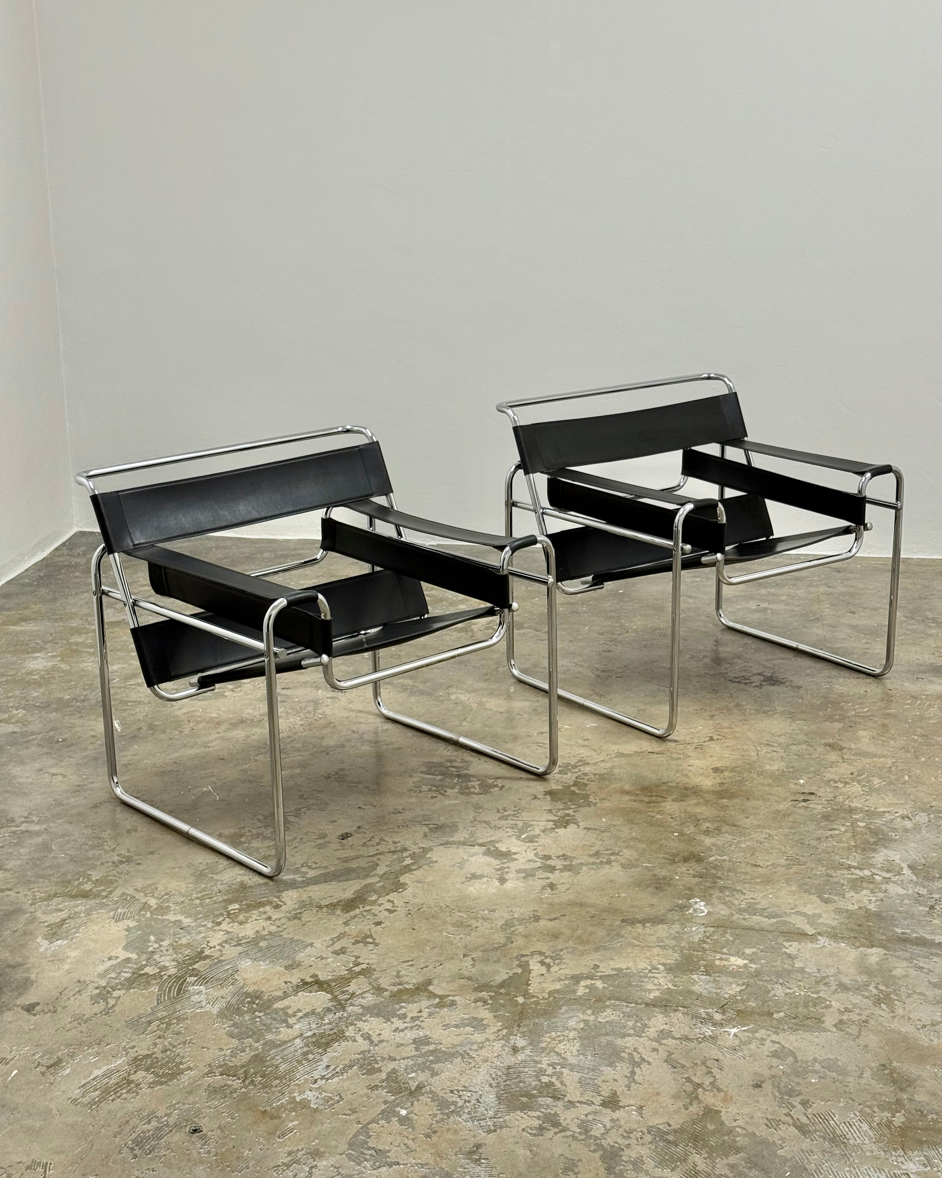 PAIR OF WASSILY STYLE CHAIRS