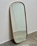 RETRO CAPSULE SHAPED MIRROR - SOLID BRASS