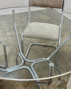 RETRO CHROME 4 SEATER DINING SET